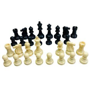 Vintage Staunton Style Chess Set Pieces 30 Piece Weighted Durable Replacement